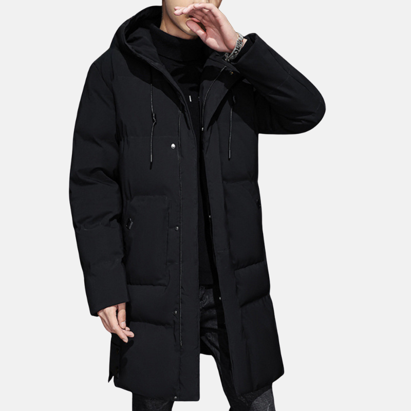 VogeLuxe | Men’s Long Quilted Puffer Coat 2