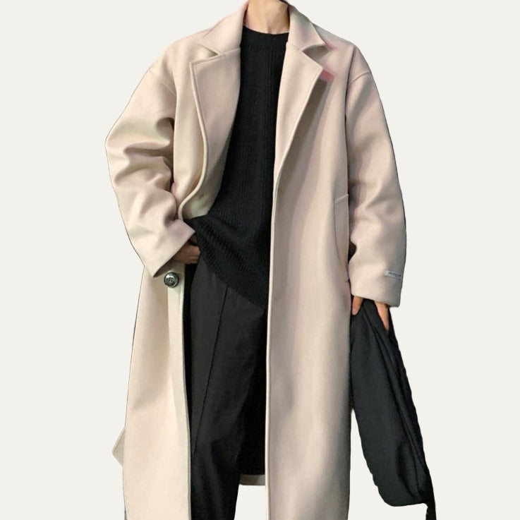 VogeLuxe | Men’s Long Trench Overcoat 5