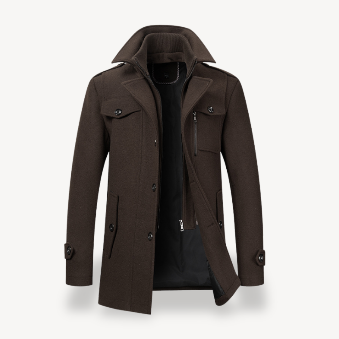 VogeLuxe | Men’s Mid-Length Wool Coat 4