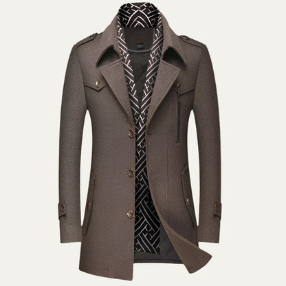VogeLuxe | Men’s Military-Inspired Short Peacoat 0