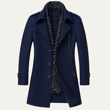 VogeLuxe | Men’s Military-Inspired Short Peacoat 4