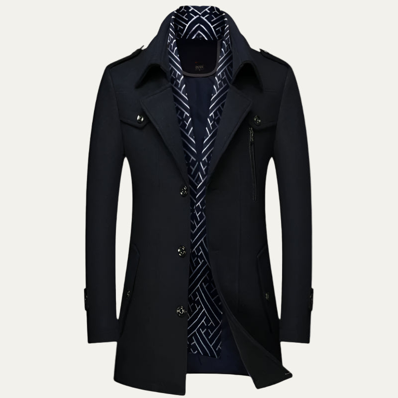 VogeLuxe | Men’s Military-Inspired Short Peacoat 6