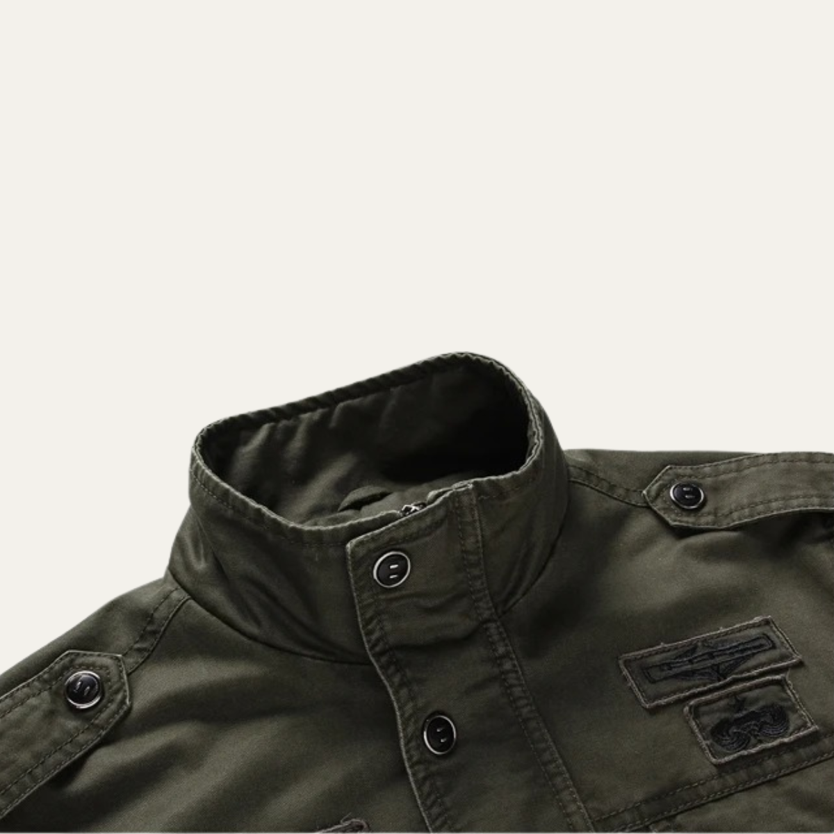 VogeLuxe | Men’s Military-Style Cotton Jacket 4