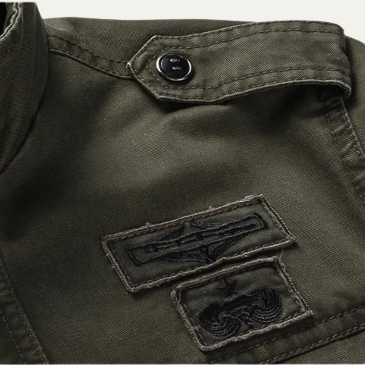 VogeLuxe | Men’s Military-Style Cotton Jacket 6