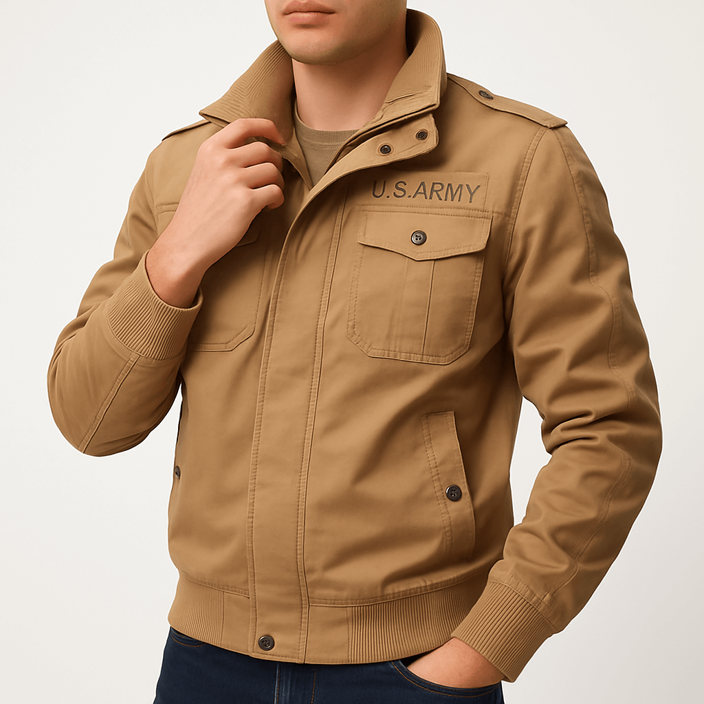 VogeLuxe | Men’s Military Pilot Bomber Jacket 0