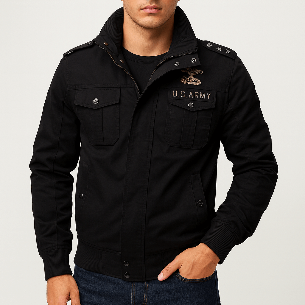 VogeLuxe | Men’s Military Pilot Bomber Jacket 1