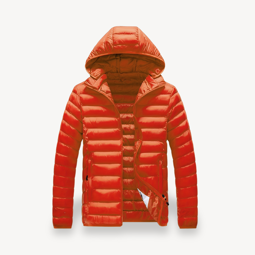 VogeLuxe | Men’s Minimalist Hooded Lightweight Puffer Jacket 5