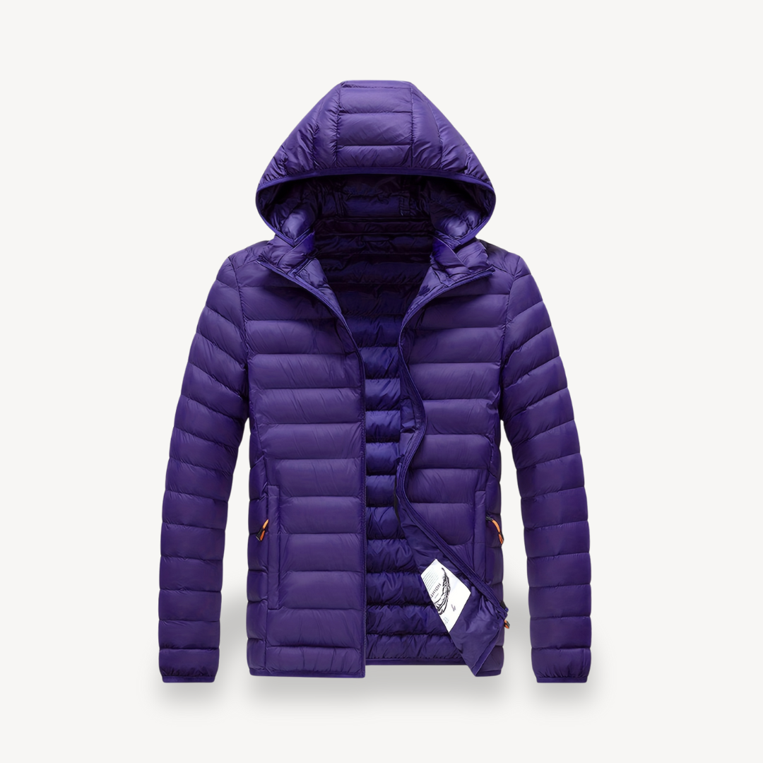 VogeLuxe | Men’s Minimalist Hooded Lightweight Puffer Jacket 6
