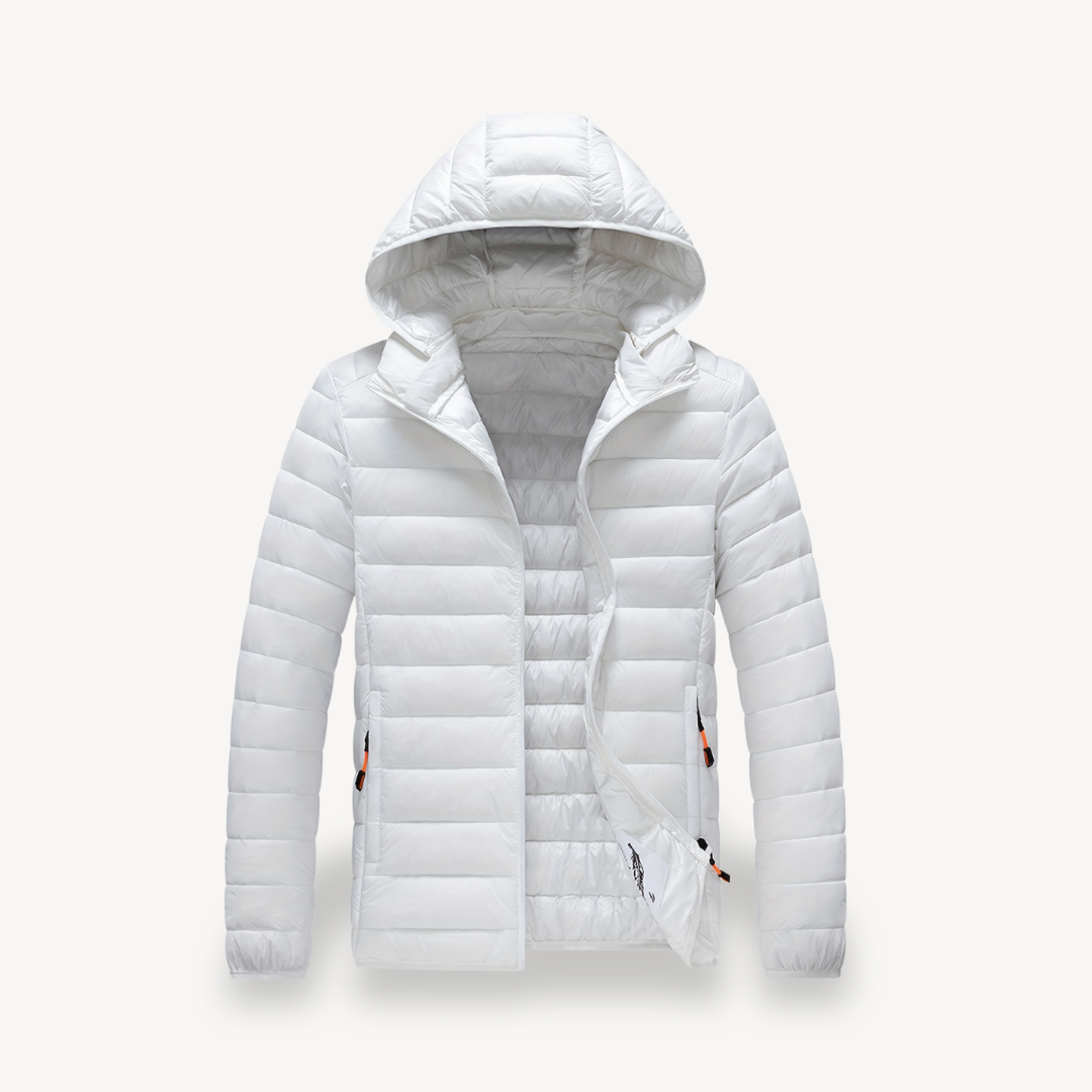 VogeLuxe | Men’s Minimalist Hooded Lightweight Puffer Jacket 9