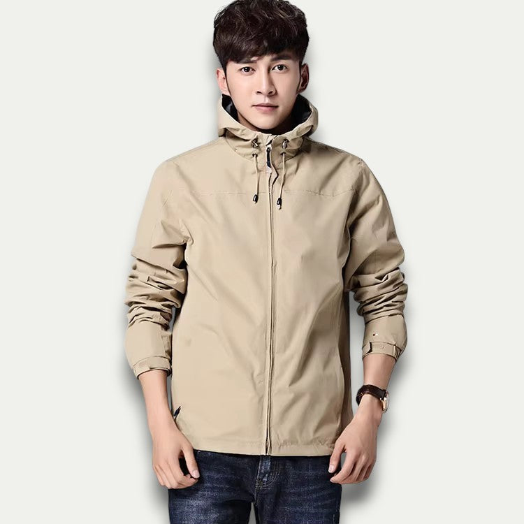 VogeLuxe | Men’s Minimalist Hooded Technical Jacket 0