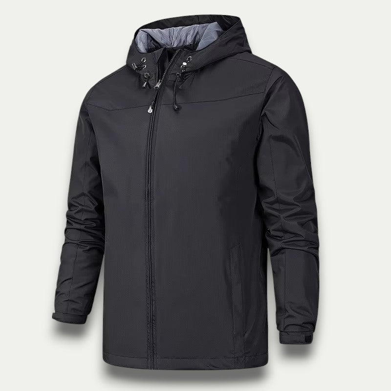 VogeLuxe | Men’s Minimalist Hooded Technical Jacket 4