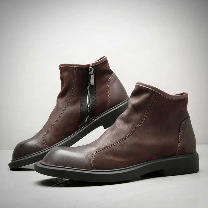 VogeLuxe | Men’s Minimalist Leather Ankle Boots 1