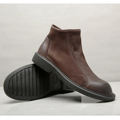 VogeLuxe | Men’s Minimalist Leather Ankle Boots 2