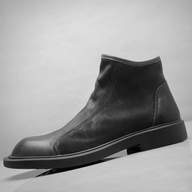 VogeLuxe | Men’s Minimalist Leather Ankle Boots 5