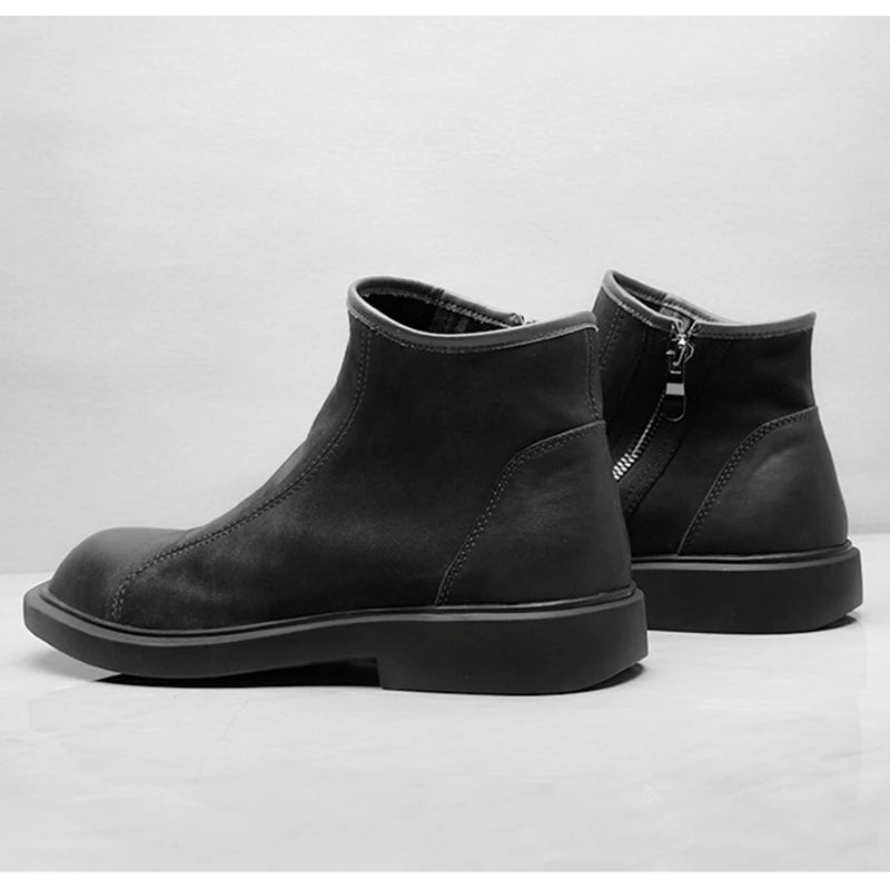 VogeLuxe | Men’s Minimalist Leather Ankle Boots 6