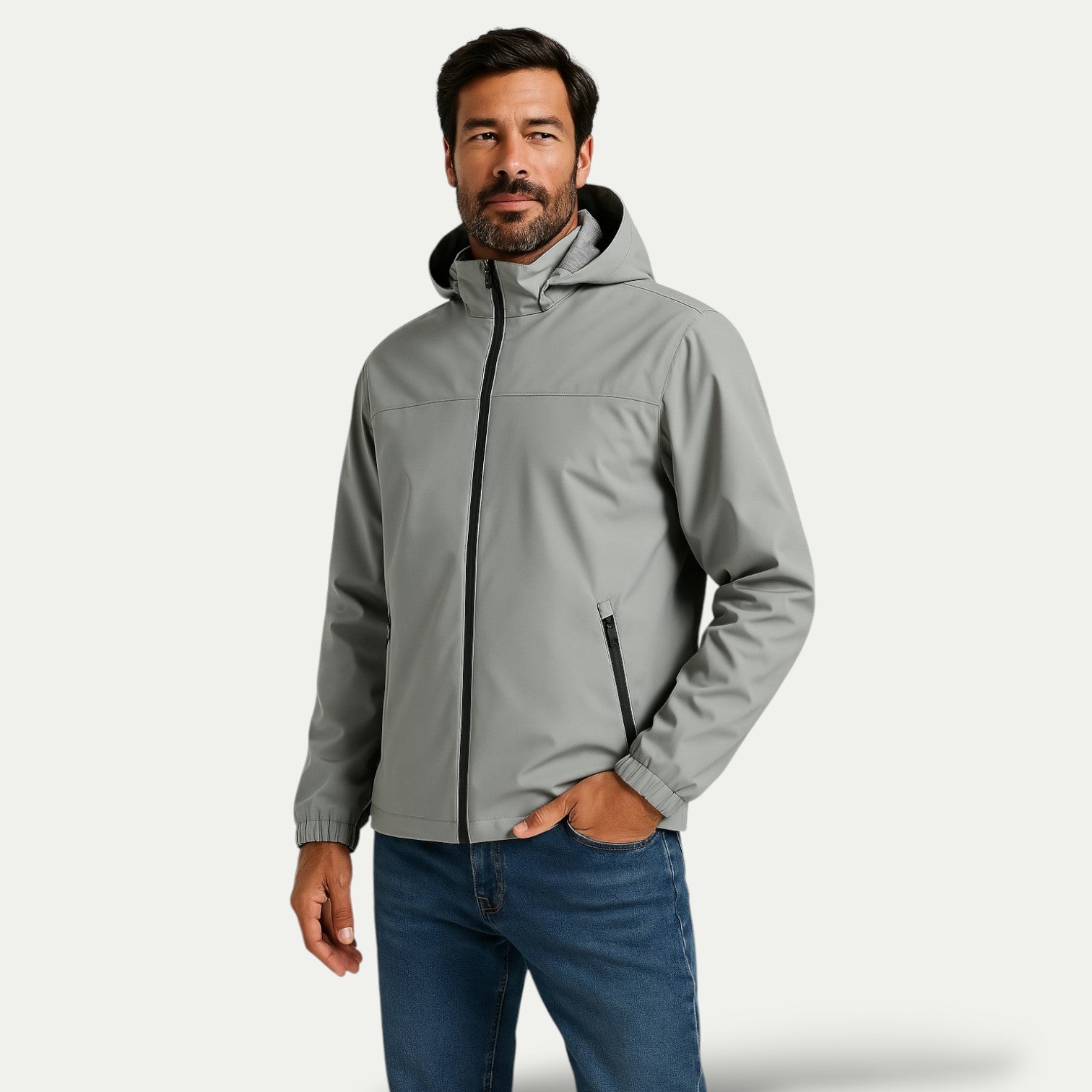 VogeLuxe | Men’s Minimalist Lightweight Hooded Windbreaker 5