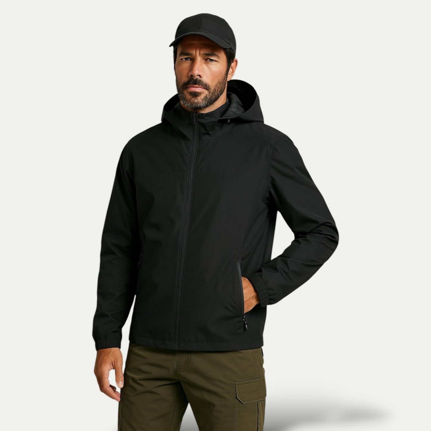 VogeLuxe | Men’s Minimalist Lightweight Hooded Windbreaker 7