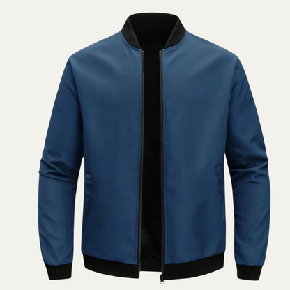 VogeLuxe | Men’s Minimalist Lightweight Zip Bomber Jacket 1