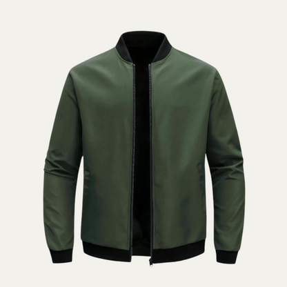 VogeLuxe | Men’s Minimalist Lightweight Zip Bomber Jacket 6
