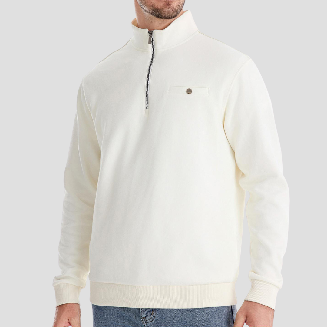 VogeLuxe | Men’s Minimalist Quarter-Zip Pullover 1