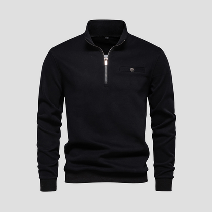 VogeLuxe | Men’s Minimalist Quarter-Zip Pullover 4