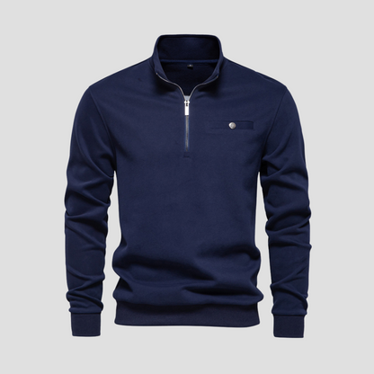 VogeLuxe | Men’s Minimalist Quarter-Zip Pullover 5