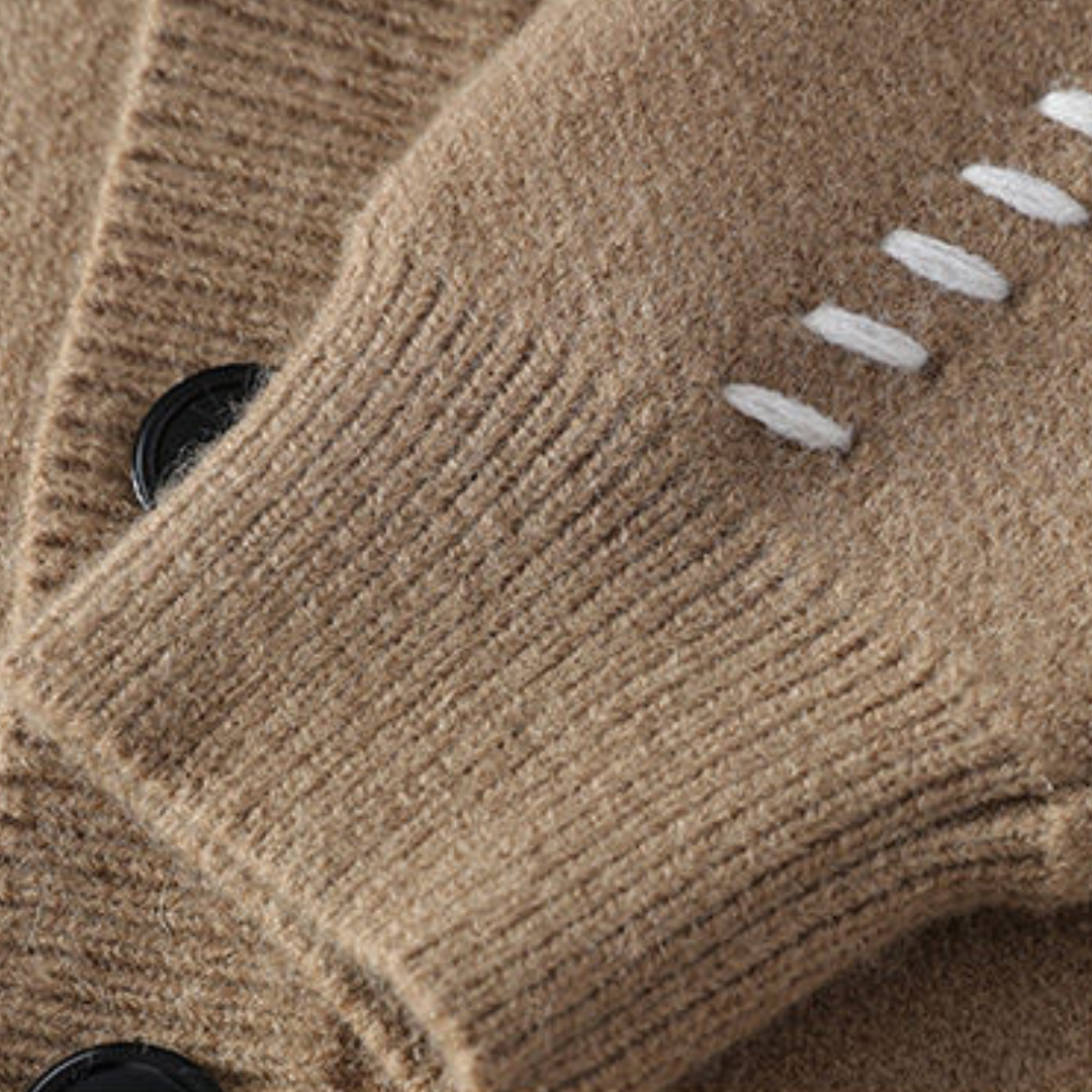 VogeLuxe | Men’s Minimalist V-Neck Cardigan 2