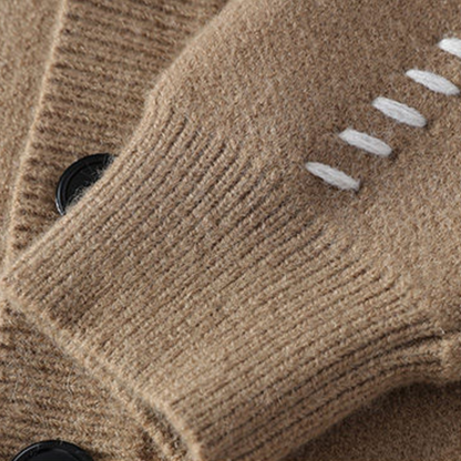 VogeLuxe | Men’s Minimalist V-Neck Cardigan 2