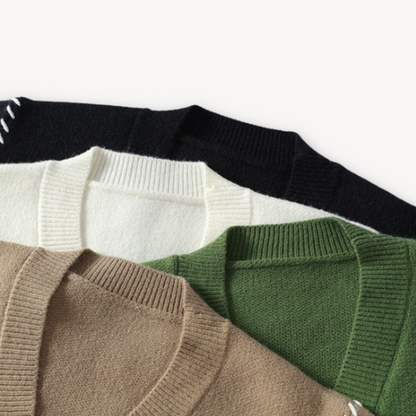 VogeLuxe | Men’s Minimalist V-Neck Cardigan 7