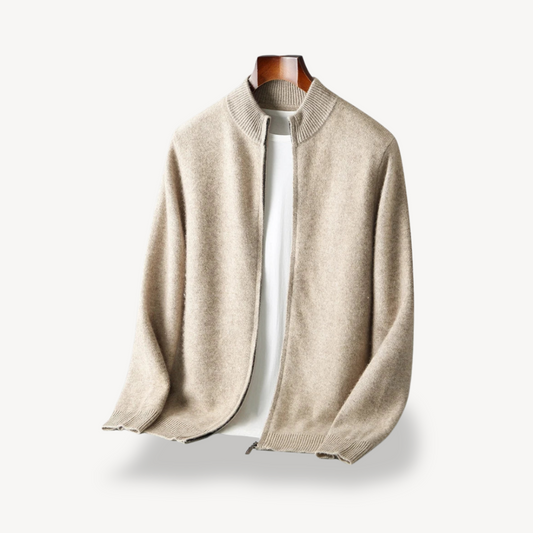 VogeLuxe | Men’s Minimalist Zip Knit Cardigan 0