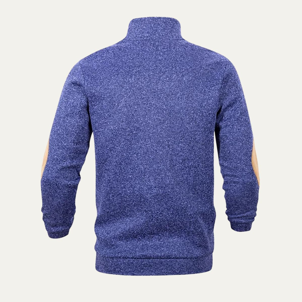 VogeLuxe | Men’s Mock Neck Suede Trim Pullover 3