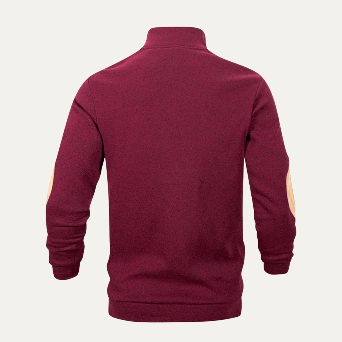 VogeLuxe | Men’s Mock Neck Suede Trim Pullover 4