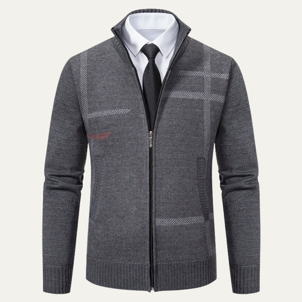 VogeLuxe | Men’s Modern Geometric Cardigan 0