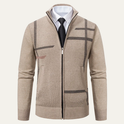 VogeLuxe | Men’s Modern Geometric Cardigan 3