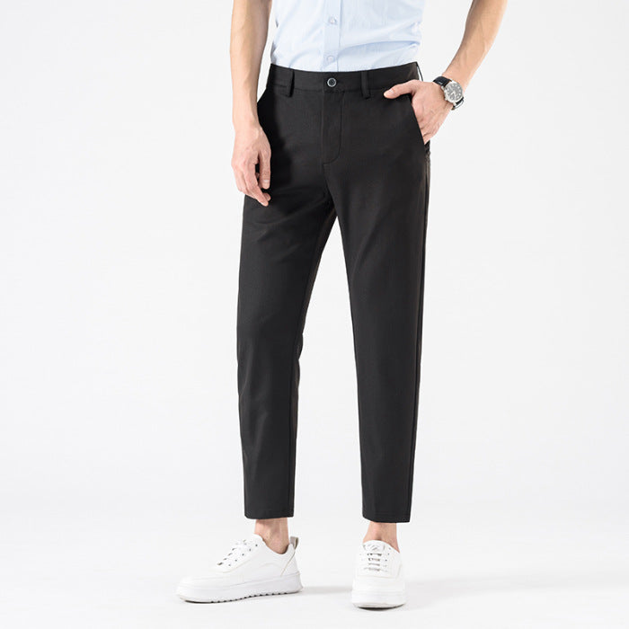 VogeLuxe | Men’s Modern Slim Cropped Trousers 0