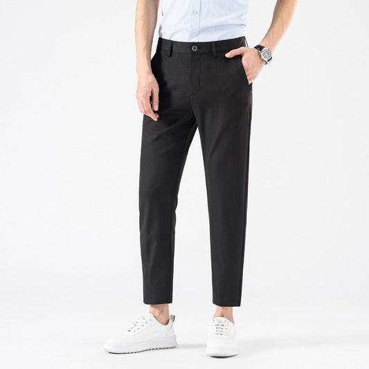 VogeLuxe | Men’s Modern Slim Cropped Trousers 0