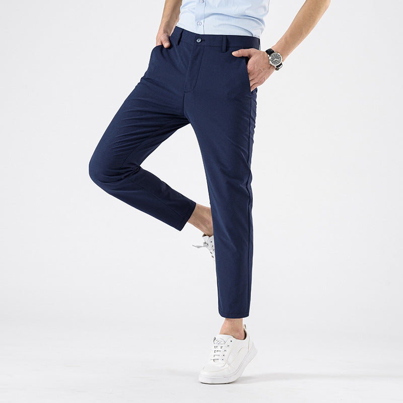 VogeLuxe | Men’s Modern Slim Cropped Trousers 2