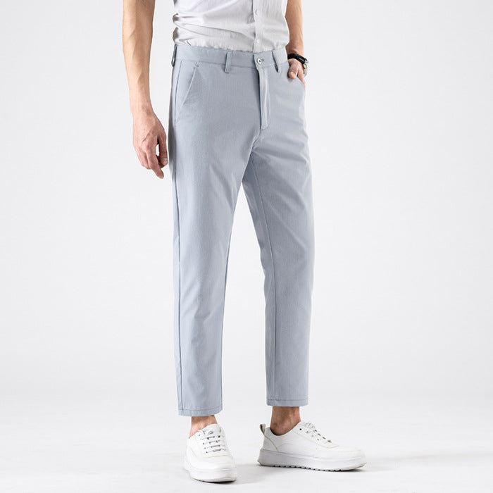 VogeLuxe | Men’s Modern Slim Cropped Trousers 4