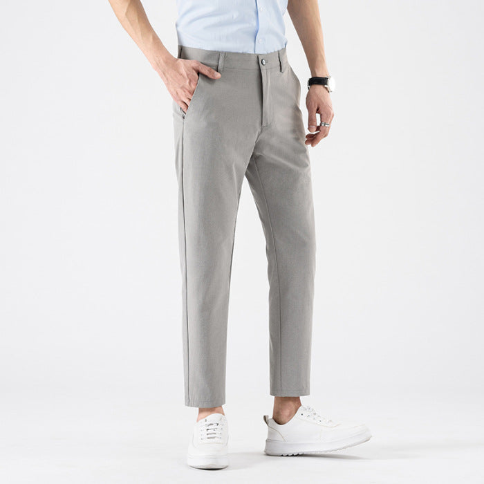 VogeLuxe | Men’s Modern Slim Cropped Trousers 5