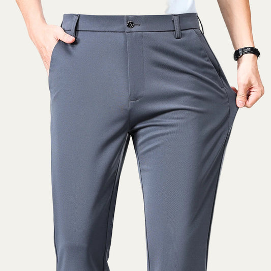 VogeLuxe | Men’s Modern Stretch Flat-Front Trousers 0