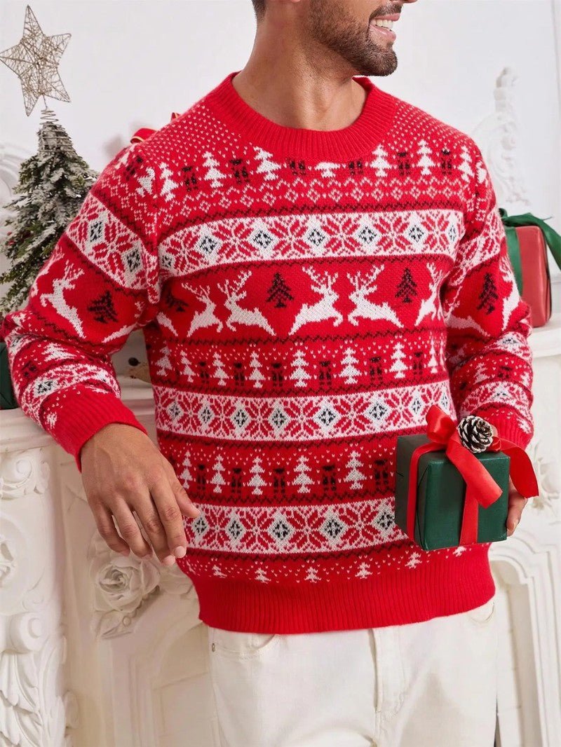 VogeLuxe | Men’s Nordic Reindeer Christmas Sweater 3