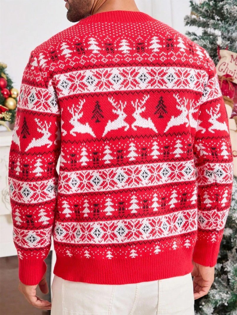 VogeLuxe | Men’s Nordic Reindeer Christmas Sweater 4