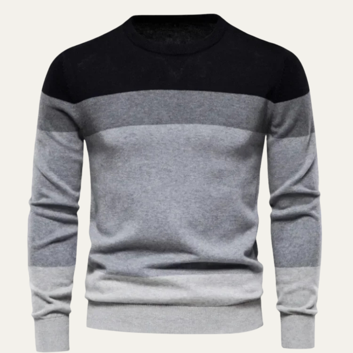 VogeLuxe | Men’s Ombre Striped Crewneck Sweater 5
