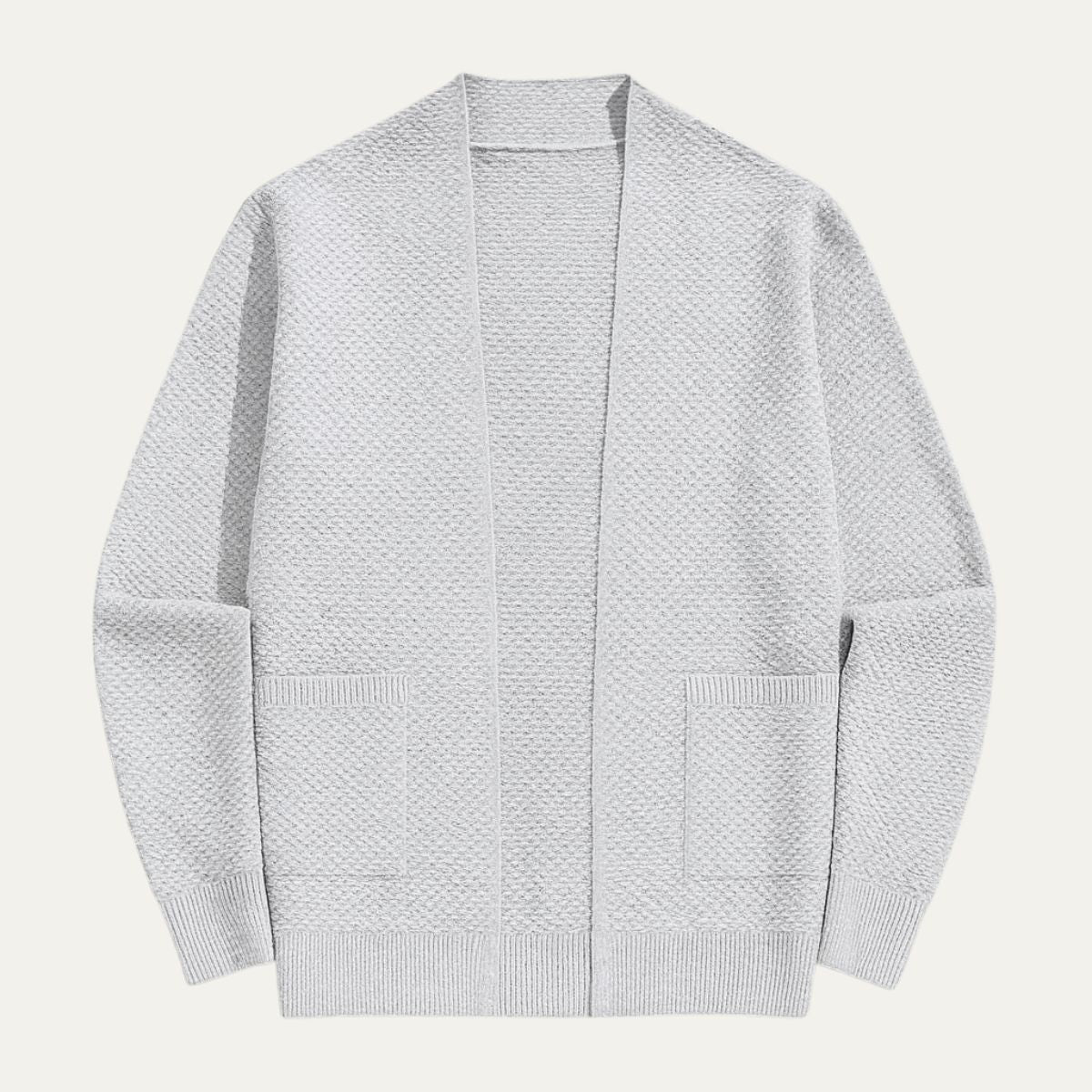 VogeLuxe | Men’s Open-Front Shawl-Collar Cardigan 2