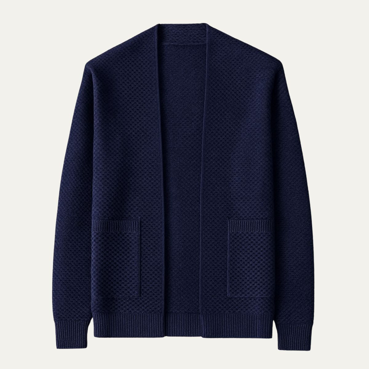 VogeLuxe | Men’s Open-Front Shawl-Collar Cardigan 3