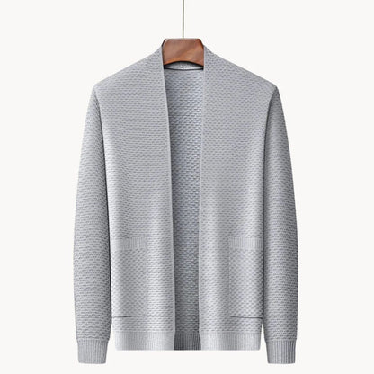 VogeLuxe | Men’s Open-Front Shawl-Collar Cardigan 5