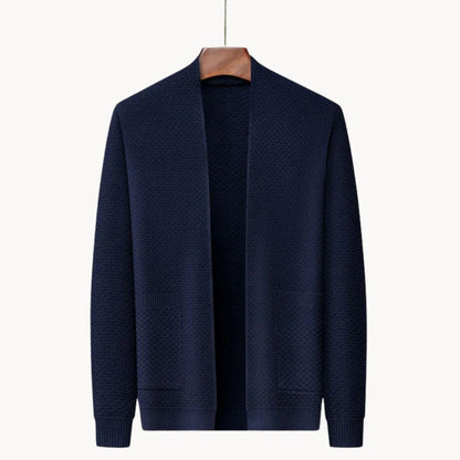 VogeLuxe | Men’s Open-Front Shawl-Collar Cardigan 7