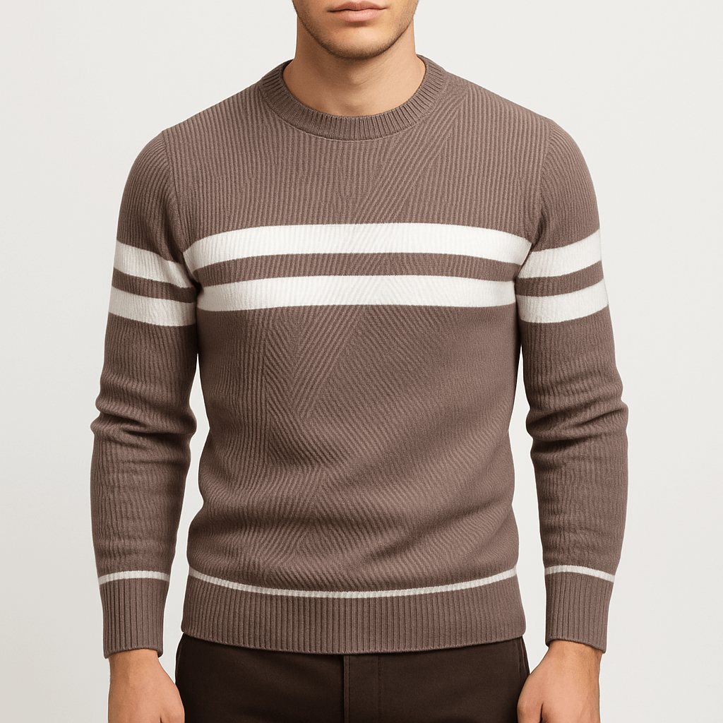 VogeLuxe | Men’s Patchwork Pullover Sweater 3