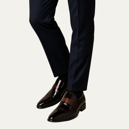 VogeLuxe | Men’s Patent Leather Slip-On Dress Shoe 1