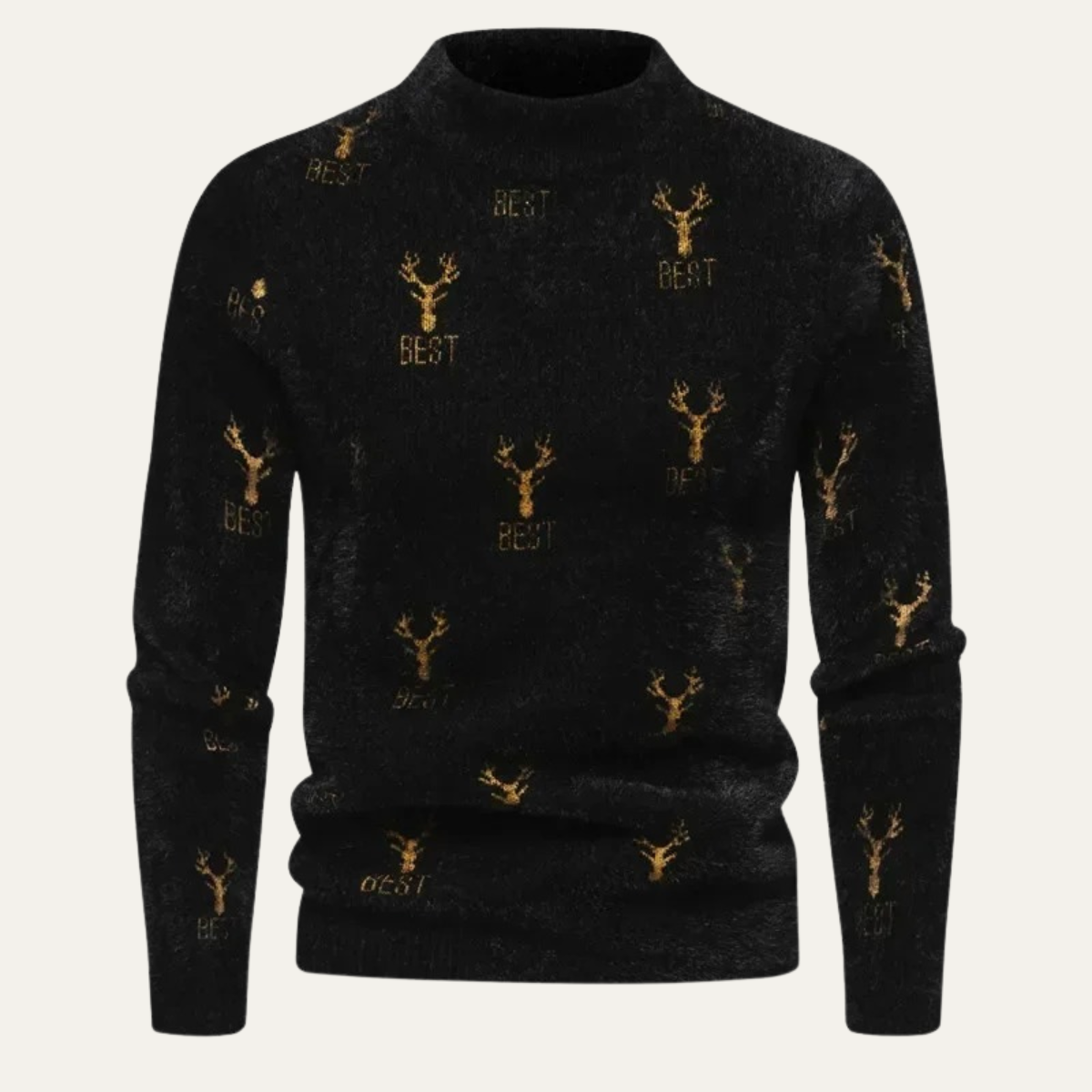 VogeLuxe | Men’s Patterned Knit Turtleneck Sweater 5
